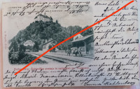 RAJHENBURG - ŽELEZNIŠKA POSTAJA IN SAMOSTAN TRAPISTOV, 1900