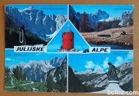 Razglednica Julijske Alpe potovana s sloganom