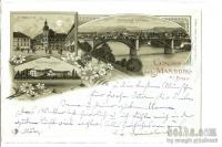 Razglednica, litografija, Maribor, Marburg (an der Drau)
