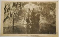 Stara razglednica Postojnska jama - podzemno jezero 1917