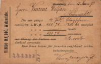Valjčni mlin Majdič račun dopisnica 1893 Kranj Krainburg Neumarktl