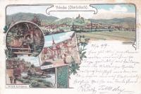 VRHNIKA 1899 - Izvirek Ljubljanice, poslana  litografija!