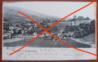 ŽUŽEMBERK Z GRADOM IN LESENIM MOSTOM, 1898