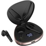Bluetooth 5.1 brezžične slušalke in power bank LCD črne Deep Bass