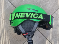 Otroška smučarska čelada Atomic 53-56 cm in očala Nevica