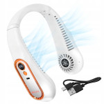 Prenosni aku. 1200mAh vratni ventilator USB LCD 360° bel