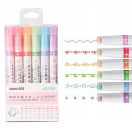 Set 6 markerjev z različnimi dekorativnimi vzorci