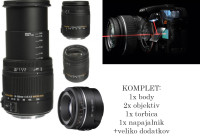 SONY digitalni fotoaparat SLT-A55V DSLR + 2x objektiv + torbica...