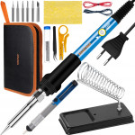 XL set 60W nastavljiv električni ročni spajkalnik do 450°C v torbi