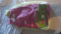 Dekliška spalna vreča-topla,roza-zelena z motivom, dolz.60cm