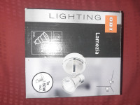 Luč, lučka, reflektor, stenski, za nočno omarico, nova, zapakirana, 2x