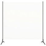 vidaXL Paravan bel 175x180 cm tkanina