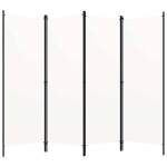 vidaXL Paravan 4-delni bel 200x180 cm