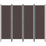 vidaXL Paravan 4-delni rjav 200x180 cm