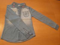 Dekliška jeans srajca na gumbe, Blukids, 140 cm, 9-10 let