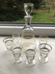 “Flaška” in “glažki” star steklen kompletek