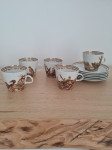 Komplet 5 skodelic za kavo, živali iz gozda, Lichte porcelan