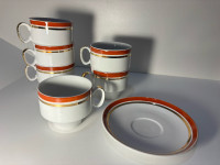 Retro skodelice Jugoporcelan (6x + krožniček)