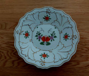 Zbirateljski porcelanski krožnik s pozlato