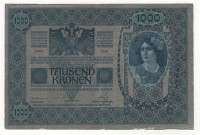 AVSTRO-OGRSKA, AO 1000 kron 1902 F/VF , brez pretiska D.O.