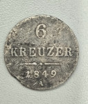 !"Avstroogrska - 6 srebrnih krajcarjev 1849 A