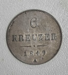 !"Avstroogrska - 6 srebrnih krajcarjev 1849