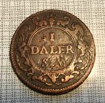 Kovanec "1 daler" Švedska (Riksdaler 1660 - 1719)