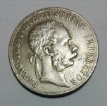 Kovanec 2 Florina z letnico 1890, Franc Jožef (1830 - 1916)