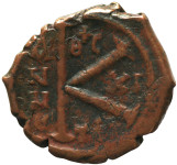 LaZooRo: Bizantinsko cesarstvo - AE 1/2 Folis Justina II. (565-578)