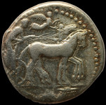 LaZooRo: Grčija Sirakuza AR tetradrahma (465-405 pr. n. št.), Arethusa