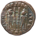 LaZooRo: Rim - AE Follis Konstantina II (317 - 340 AD), Dva vojaka