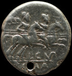 LaZooRo: Rim - AR Denarius L. Cupienniusa (147 pr. n. št.), Dioskuri