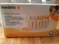 Stekleničke za mleko s pokrovom,150 ml (3 kosi) in 250 ml (4x2)–Medela