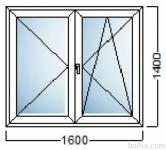 Najcenejša PVC OKNA 160x140 – nemška kvaliteta - AKCIJA!!!