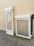 PVC balkonska vrata in okno z roletami, bele barve