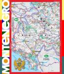 Stenska nalepka zemljevid Montenegro Črna Gora plakat poster karta