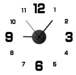 Stenska ura - 40cm 12 številk črna