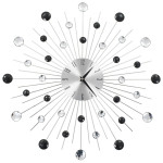 vidaXL Stenska ura s Quartz gibanjem moderen dizajn 50 cm
