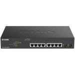 8P+2P D-Link DGS-1100-10MPV2/EM RM 2xSFP PoE (130W)