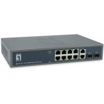Stikalo 10x GE GEP-1221 2x GSFP 19" 150W 8x PoE+