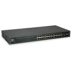 Stikalo 24x GE GEP-2652 2x GSFP 19" 370W 24x PoE+