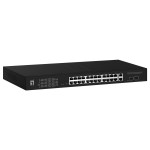 Stikalo 24x GE GEP-2841 2x GSFP 19" 370W 24x PoE+