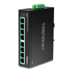 TRENDnet TI-PE80 industrijsko Fast Ethernet PoE+ stikalo za DIN letev,