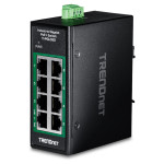 TRENDnet TI-PGLC80 8-portni Gigabit PoE+ industrijski mini stikalo za