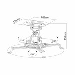 hišni kino stenski stropni nosilec za tv ali za projektor