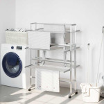 vidaXL Stojalo za sušenje perila s kolesi 89x64x129 cm aluminij