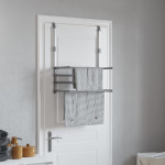 vidaXL Sušilnik perila za balkon 54x25x42 cm aluminij