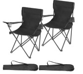 2 stola za kampiranje Gil - črna - z dostavo