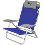 Nizek stol za na plažo nastavljiv naslon