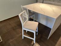 Barski stol Ikea Ekedalen bele barve
